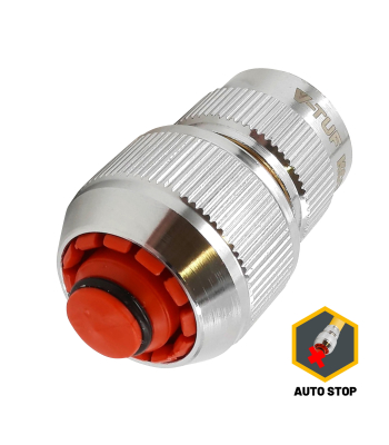 V-TUF PROFESSIONAL KCQ COUPLER x 16/19mm Ø (3/4 inch  HOSE) AUTO STOP VALVE - CODE B1.234V