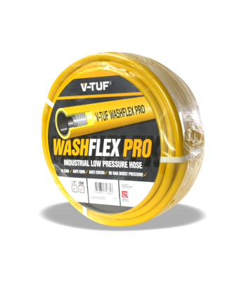 V-TUF 15m 1/2 inch  10 BAR WASHFLEX PRO WATER SUPPLY HOSE - CODE BF1215