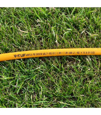 V-TUF 15m 1/2 inch  10 BAR WASHFLEX PRO WATER SUPPLY HOSE & KCQ COUPLING KIT - CODE BF1215-KIT1