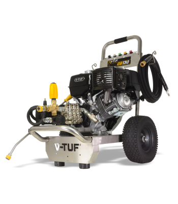 V-TUF GB130 Industrial 13HP Gearbox Driven Honda Petrol Pressure Washer - 3626psi, 250Bar, 15L/min - Complete With Quick Release Hose, Lance & Nozzles