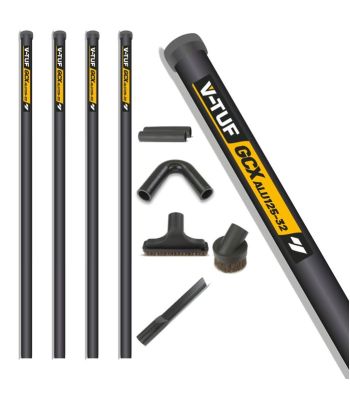 V-TUF HIGH LEVEL INDOOR & GUTTER CLEANER KIT- 16ft (5M) REACH 32MM POLES - Code GCX32-16