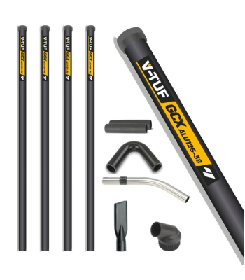 V-TUF HIGH LEVEL INDOOR & GUTTER CLEANER KIT- 16ft (5M) REACH 38MM POLES - Code GCX38-16