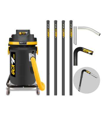 V-TUF GCX4000 1.75KW 37L WET & DRY Industrial Powerful Vacuum Cleaner - Side Entry & Cyclone Tech (240V) + 20FT GCX ALU GUTTER CLEANING KIT - Code GCX4000-240-KIT3