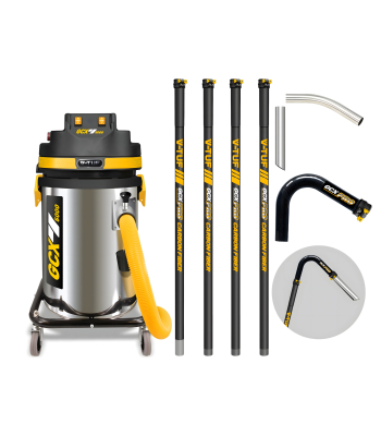 V-TUF GCX5000 3.5KW 50L WET & DRY  Industrial Powerful Vacuum Cleaner - Side Entry & Cyclone Tech (240V) - 20FT GCX PRO GUTTER CLEANING KIT - Code GCX5000-240-KIT1
