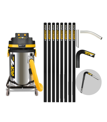 V-TUF GCX5000 3.5KW 50L WET & DRY  Industrial Powerful Vacuum Cleaner - Side Entry & Cyclone Tech (240V) + 40FT GCX PRO GUTTER CLEANING KIT - Code GCX5000-240-KIT2