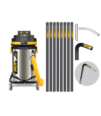V-TUF GCX5000 3.5KW 50L WET & DRY  Industrial Powerful Vacuum Cleaner - Side Entry & Cyclone Tech (240V) - 20FT GCX ALU GUTTER CLEANING KIT - Code GCX5000-240-KIT3