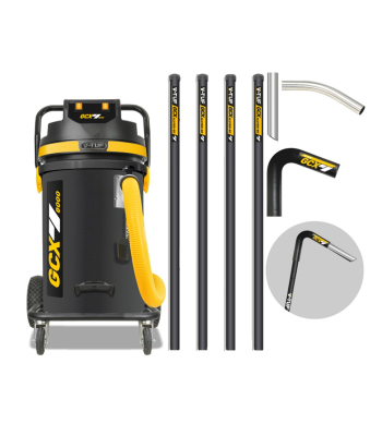 V-TUF GCX8000 3.5KW 80L WET & DRY  Industrial Powerful Vacuum Cleaner - Side Entry & Cyclone Tech (240V) + 20FT GCX ALU GUTTER CLEANING KIT - Code GCX8000-240-KIT3