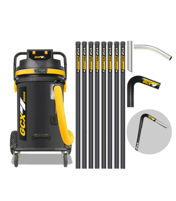 V-TUF GCX8000 3.5KW 80L WET & DRY  Industrial Powerful Vacuum Cleaner - Side Entry & Cyclone Tech (240V) + 40FT GCX ALU GUTTER CLEANING KIT - Code GCX8000-240-KIT4