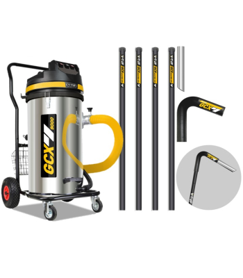 V-TUF 3.5KW 100L XTRA LARGE & RUGGED Industrial Powerful Vacuum Cleaner + 20FT GCX ALU GUTTER CLEANING KIT - Code GCX9000-240-KIT5