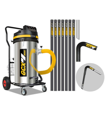 V-TUF 3.5KW 100L XTRA LARGE & RUGGED Industrial Powerful Vacuum Cleaner + 40FT GCX ALU GUTTER CLEANING KIT - Code GCX9000-240-KIT6