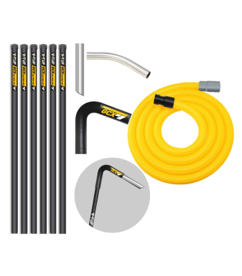 V-TUF GCX ALU HIGH LEVEL GUTTER CLEANER KIT- 30ft (9M) REACH 50MM POLES  - WITH 15M 38mm HOSE FITS FRONT INLET MACHINES - Code GCXALU5038-30
