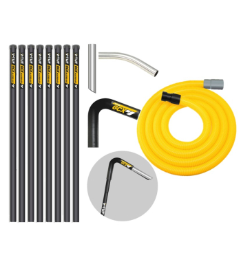 V-TUF GCX ALU HIGH LEVEL GUTTER CLEANER KIT- 40ft (12M) REACH 50MM POLES - WITH 15M 38mm HOSE FITS FRONT INLET MACHINES - Code GCXALU5038-40