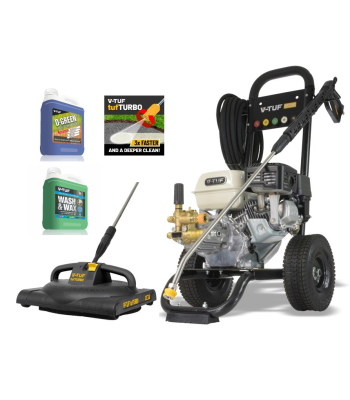 V-TUF GPT200 Industrial 6.5HP Petrol Pressure Washer with GP200 Honda Engine - 2755psi, 190Bar, 12L/min PUMP - WITH PATIO & CAR CLEANING KIT - CODE GPT200-KIT2