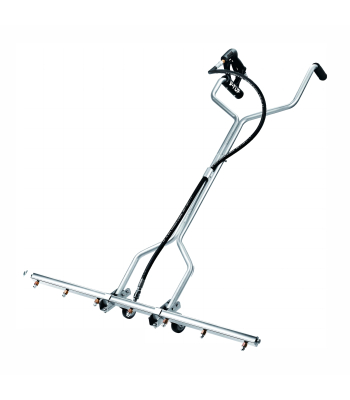 V-TUF WATER JET BROOM WITH WHEELS 1000mm WIDE  7 x FAN JETS - WITH HANDLE & TRIGGER - MSQ MALE INLET - Code H1.275