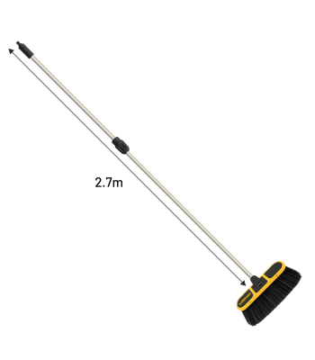 V-TUF tufBRUSH600 SOFT BRISTLE CAR WASH BRUSH BLACK 260mm WIDTH 9CM - 1/4F INLET - CODE H2.021