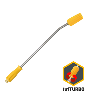 V-TUF tufLANCE 500mm BENT Stainless Steel LANCE M22M 255BAR - tufTURBO (05) NOZZLE 3700psi - Code H4.008TT(05)