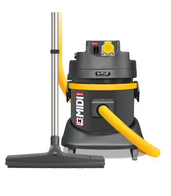 V-TUF H-Class Midi Syncro Industrial 21L Dust Extractor 1400w inc Power Tool Take Off (110v/240v)