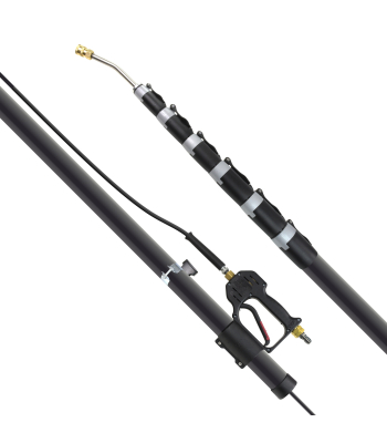 V-TUF GCX33 teleLANCE CARBON FIBRE TELESCOPIC LANCE 2.5 UP TO10 METRES - 300mm ROOF CLEANER, BELT & GUTTER CLEANING ATTACHMENT - CODE T2.GCX33CF-KIT1