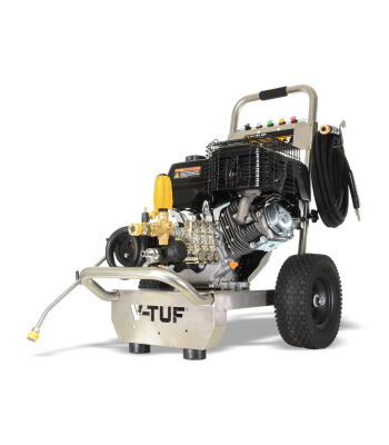 V-TUF TORRENT 3 Industrial 15HP Petrol Pressure Washer - 4000psi, 275Bar, 15L/min - 19 inch  Poly DeckPatio Cleaner - Code TORRENT3-KIT2