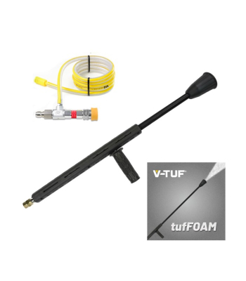 V-TUF 600mm FOAM LANCE WITH M22M INLET & RED FOAM INJECTOR KIT WITH MSQ FITTINGS (11-16 Lpm) - Code TUFFOAMR-KIT2