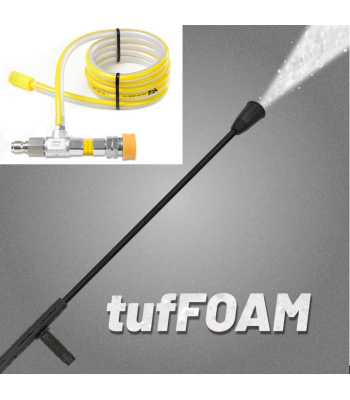 V-TUF 1000mm FOAM LANCE WITH KTQ INLET & YELLOW FOAM INJECTOR KIT WITH MSQ FITTINGS  (8-10 Lpm) - Code TUFFOAMY-KIT1