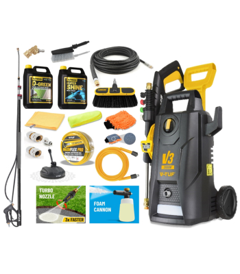 V-TUF V3-240 X2 2175psi 150Bar, 7.5L/min DIY Portable Electric Pressure Washer - Ultimate DIY Property Maintenance KIT - Code V3240X2-KIT6