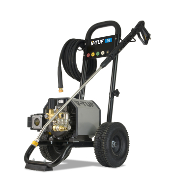 V-TUF 240TF - 240v Compact, Industrial, Mobile Electric Pressure Washer - 1450psi, 100Bar, 12L/min (TOTAL STOP) + COMMERCIAL FOAM SYSTEM - VTUF240TF