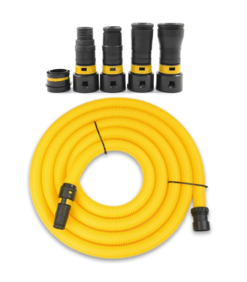 V-TUF 5M HOSE - 32mm Yellow & 4pcs Power Tool Adaptor KIT  (with Air Flow Control) - for MIGHTY, NEW MIDI, NEW MAXi 50, NEW MAXi 80 - VTVS7029 - Code VTVS7029