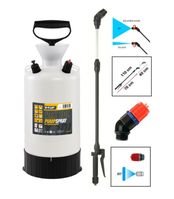 V-TUF 700 -1100mm TELESCOPIC PROFESSIONAL SPRAYER LANCE & TRIGGER- VITON SEALS - CODE VTXTLT110