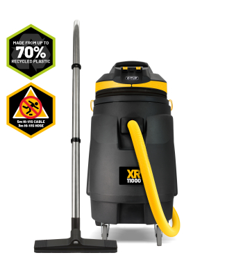 V-TUF XR11000 110V 110L 1600W High Performance Wet & Dry Industrial Vacuum Cleaner - Made from 70% Recycled Plastic - Code XR11000-110