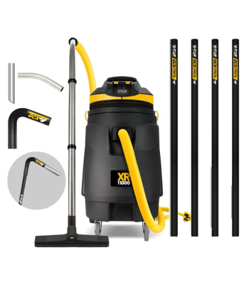 V-TUF XR11000 240V 110L 3000W Wet & Dry Industrial Vacuum Cleaner - 20Ft GCXCF50 CARBON FIBRE GUTTER KIT - Code XR11000-240GCXKIT4