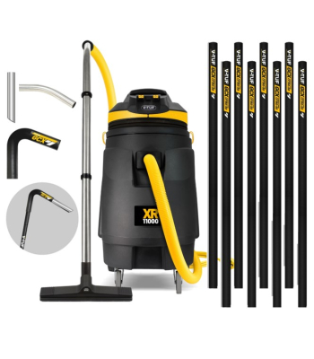 V-TUF XR11000 240V 110L 3000W Wet & Dry Industrial Vacuum Cleaner - 40Ft GCXCF50 CARBON FIBRE GUTTER KIT - Code XR11000-240GCXKIT5