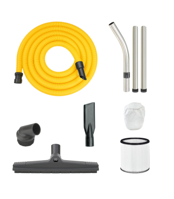 V-TUF XR11000 240V 110L 3000W High Performance Wet & Dry Industrial Grain Store Vacuum Cleaner + 15M Hose + 25M Extension Cable - Code XR11000-240GSC2