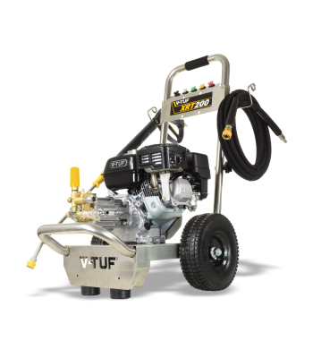 V-TUF XRT200 Industrial 6.5HP Petrol Pressure Washer with GX200 Honda Engine - 2755psi, 190Bar, 12L/min PUMP - Stainless Steel Frame