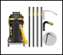 V-TUF GCX4000 1.75KW 37L WET & DRY Industrial Powerful Vacuum Cleaner - Side Entry & Cyclone Tech (240V) + 20FT GCX ALU GUTTER CLEANING KIT - Code GCX4000-240-KIT3