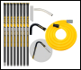 V-TUF GCX 40ft CARBON FIBRE GUTTER CLEANING POLE SET - 8pcs 1.5m, 135DEG ELBOW AND NOZZLE - WITH 15M 38mm HOSE FITS FRONT INLET MACHINES - Code GCXCF5038-40