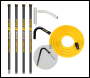 V-TUF GCX HIGH LEVEL GUTTER CLEANER KIT 5m 50mm HOSE -  CARBON FIBRE  20ft (6M) REACH 50MM POLES  - WITH 10M 50mm HOSE  FITS GCX SIDE INLET MACHINES - Code GCXCF5050-20