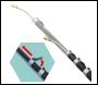 V-TUF GCX42CF teleLANCE CARBON FIBRE TELESCOPIC LANCE 2.5 UP TO 12.8 METRES - 300mm ROOF CLEANER, BELT & GUTTER CLEANING ATTACHMENT - CODE T2.GCX42CF-KIT1