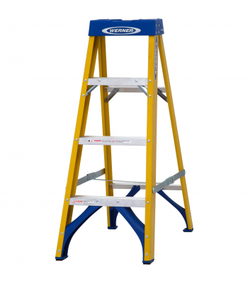 Werner 7160418 Fibreglass Stepladder 4 Tread - Code 7160418