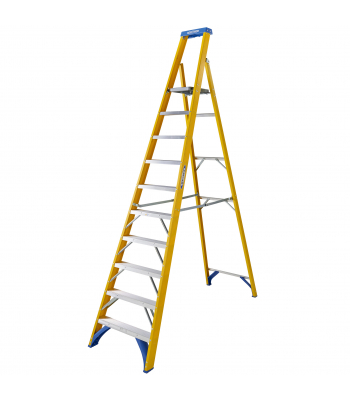 Werner 7171018 Fibreglass Platform Stepladder 10 Tread - Code 7171018