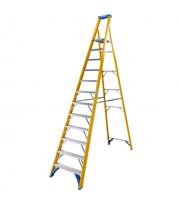 Werner 7171218 Fibreglass Platform Stepladder 12 Tread - Code 7171218