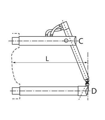 Tecna Ind Sus S/Gun An.U/Arm L 190mm