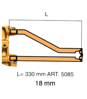 Tecna Arms C/W Elec Cranked L=330MM (Pair)