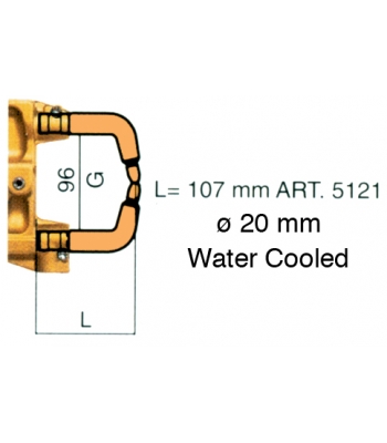 Tecna W/Cooled Arms Bent L=152MM (20MM)