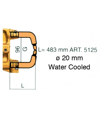 Tecna W/Cooled Arms Bent L=483MM (20MM)