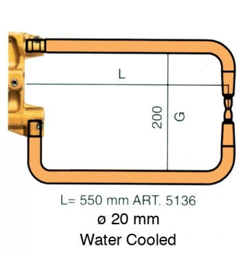 Tecna W/Cooled Arms Cranked L=550MM (20MM)