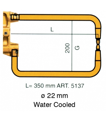 Tecna W/Cooled Arms Cranked L=350MM (22MM)