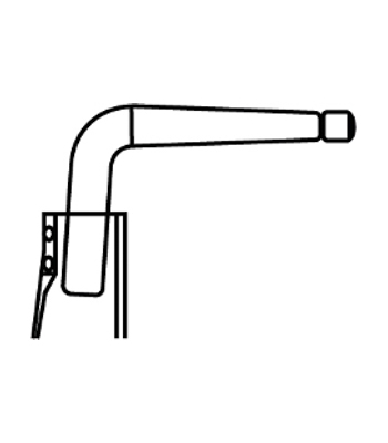 Tecna Bent Electrode Holder D=22mm L=133mm