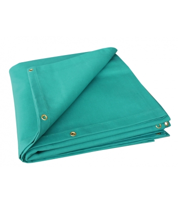 Starparts Green Canvas Welding Curtain 6' x 4' with