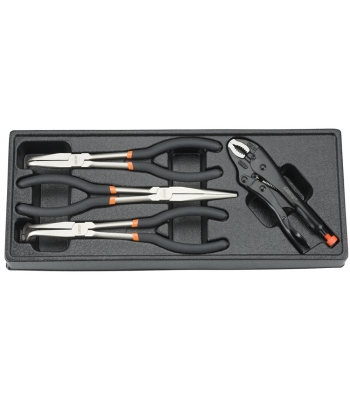 Custor Long Nose and Locking Plier Set 4pc